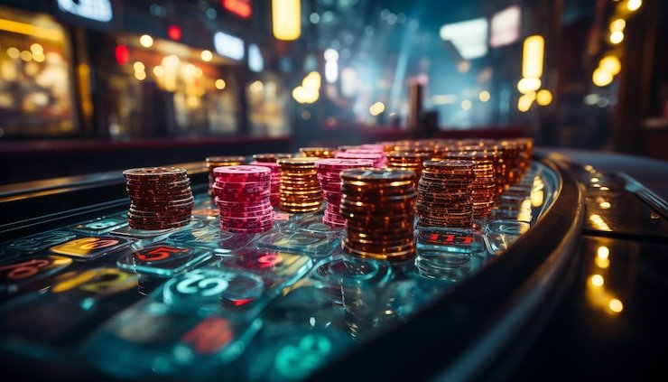 Live dealer blackjack table with multi-camera view